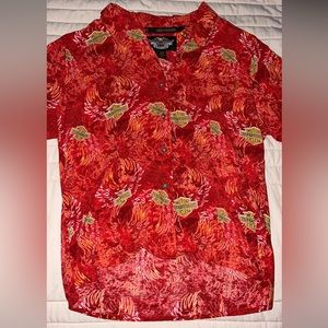 Women’s Harley Davidson Hawaiian Button down